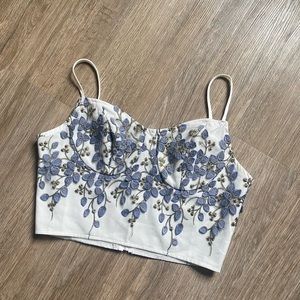 Floral corset top